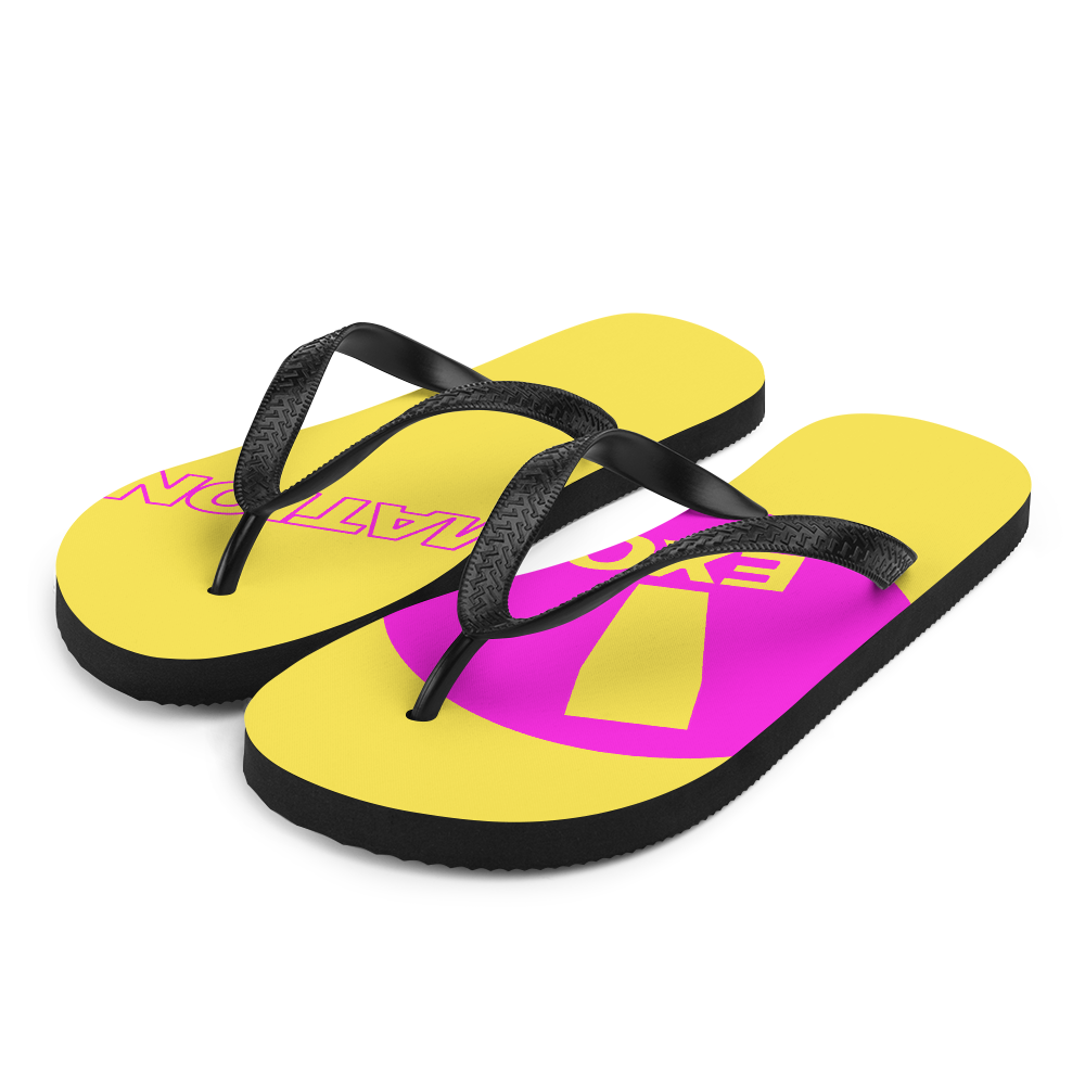 Unisex Flip-Flops - Exclamation Logo