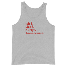 Load image into Gallery viewer, Unisex Tank Top - Isis, Liza, Kurty, AnneLouise.