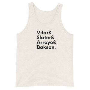 Unisex Tank Top - Vilar, Slater, Arroyo, Bakson.