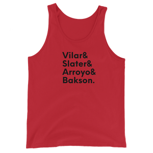 Unisex Tank Top - Vilar, Slater, Arroyo, Bakson.