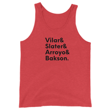 Load image into Gallery viewer, Unisex Tank Top - Vilar, Slater, Arroyo, Bakson.