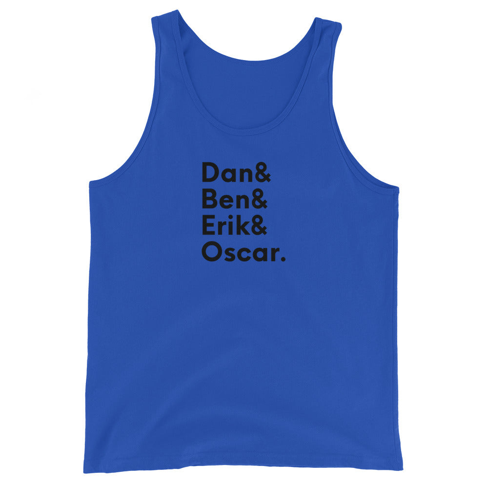 Unisex Tank Top - Dan, Ben, Erik, Oscar.