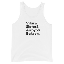 Load image into Gallery viewer, Unisex Tank Top - Vilar, Slater, Arroyo, Bakson.